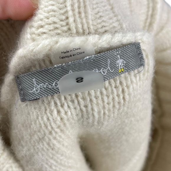 Smartwool Merino Off Shoulder Sweater S Cable knit cream beige chunky - Picture 3 of 12